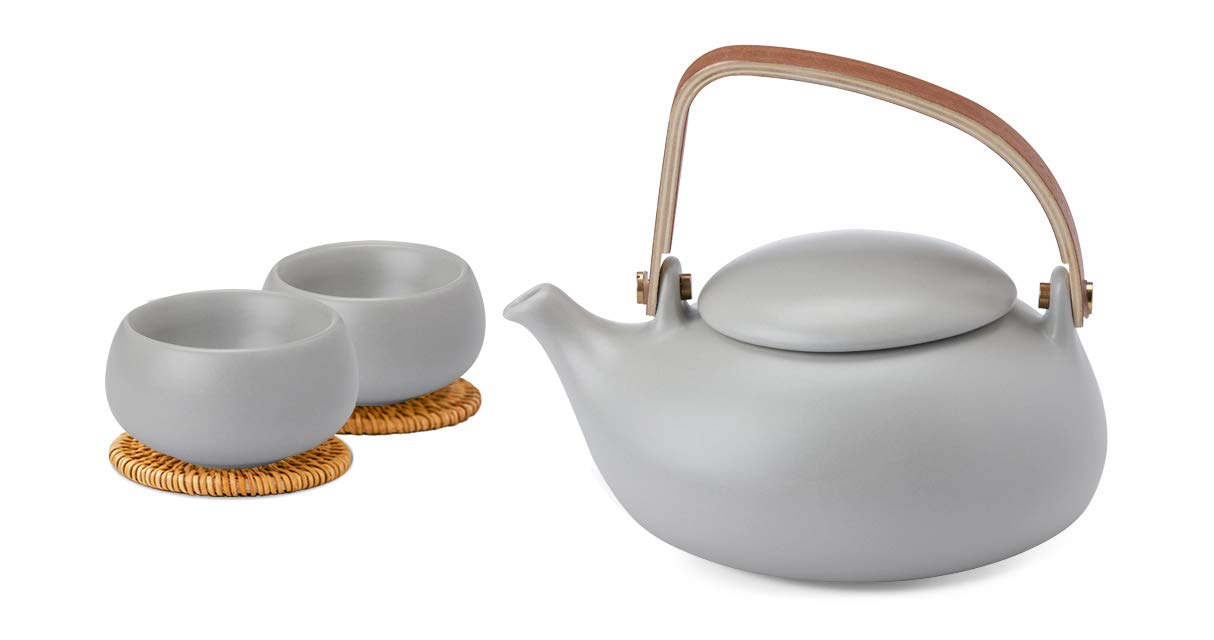 Grey Zen Tea Pot Set
